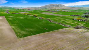 Drone / aerial view with a mountain view