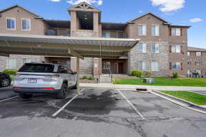 View of covered parking lot