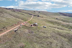 Aerial view featuring a rural view