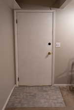 Doorway with baseboards