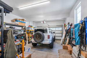 Garage featuring a garage