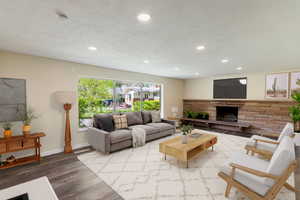 Virtually staged living room
