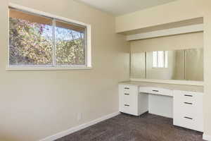 Main bedroom with built-in vanity