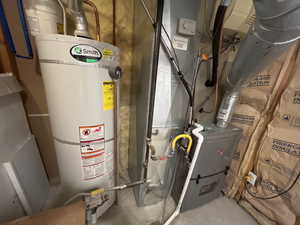 Utility room with water heater