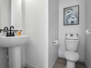 This first floor powder room offers convenience for you and your guests.