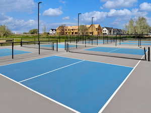 HOA pickleball lighted courts