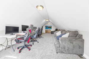 This spacious bonus room would make a great play room or additional family room