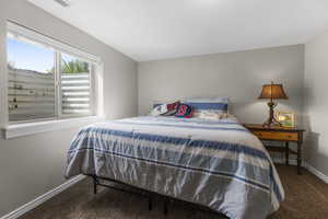 One of three lower level bedrooms