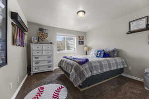 One of three lower level bedrooms