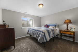 One of three lower level bedrooms