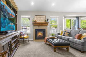 Great room designed for large scale entertaining, plus fresh neutral paint