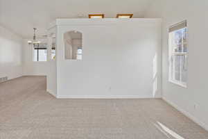 Newly carpeted and painted front Living Room