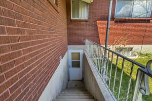 View of basement entry