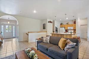 View of Great room and entry foyer.