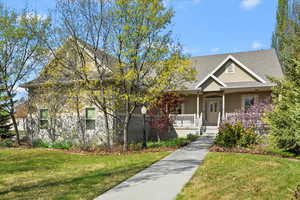 View of front of home, Garage is accessed on the side.