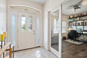 Wide entrance foyer.
