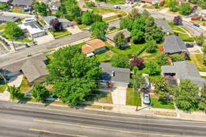 Aerial view of residential area