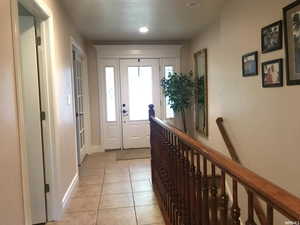 Entry Foyer with tile flooring