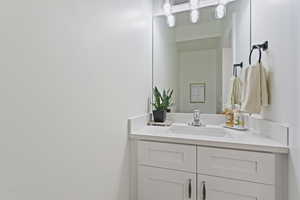 Bathroom featuring vanity