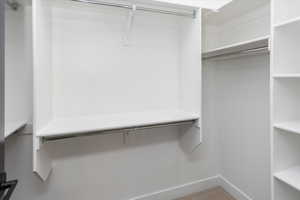 View of walk in closet