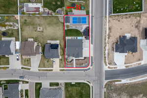 Birds eye view of property