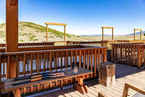Deck with a mountain view