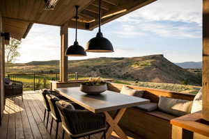 Deck with a mountain view