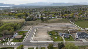 Bird's eye view featuring a mountain view