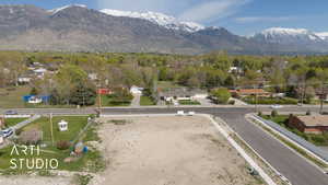 Exterior space featuring a mountain view