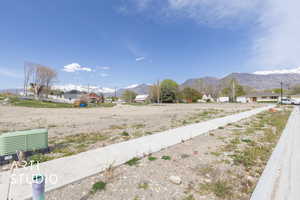 Exterior space with a mountain view