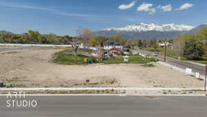 Exterior space featuring a mountain view