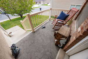 View of patio with a porch
