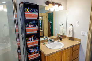 Bathroom featuring vanity