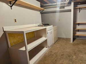 Utility room for washer dryer with sink