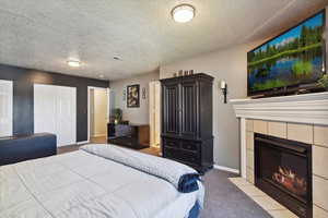 Master bedroom with fireplace