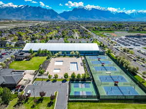 Bird's eye view featuring a mountain view