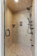 Bathroom featuring a stall shower