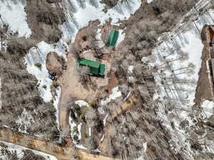 Birds eye view of property