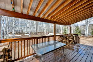 View of wooden terrace
