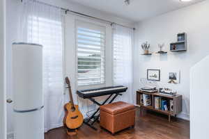 Interior space featuring wood finished floors