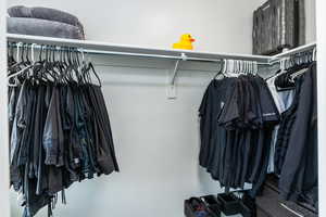 View of walk in closet