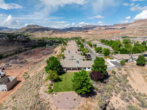 Aerial view with a residential view and a mountain view