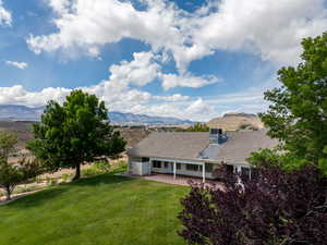 Exterior space featuring a mountain view