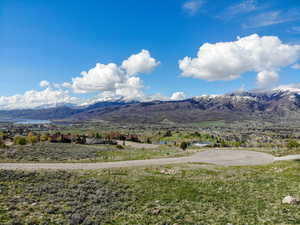 Mountain view with a water view