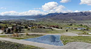 View of mountain feature with a water view