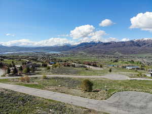 View of mountain feature with a water view