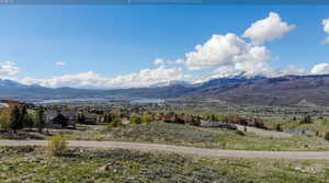 View of mountain feature featuring a water view