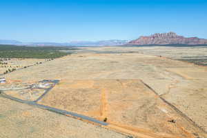 Drone / aerial view featuring view of desert and a rural view