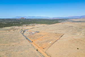 Birds eye view of property with a desert view, a mountain view, and a rural view