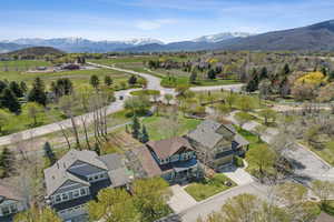 Aerial view with a rural view and a mountain view